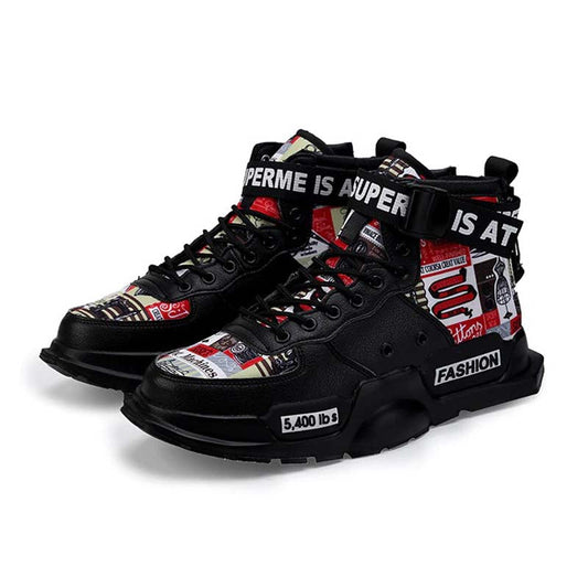 Sudden Wealth Sneakers Hip Hop edition Shoes Black Red / US 10 / UK 9.5 / EU 44 ( 27.5 cm / 275 mm ) Infinit Store Infinit Store Infinit Sneakers
