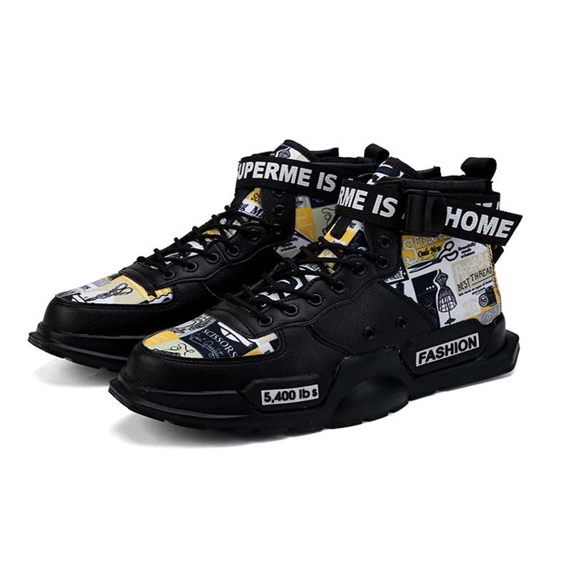 Sudden Wealth Sneakers Hip Hop edition Shoes Black Yellow / US 10 / UK 9.5 / EU 44 ( 27.5 cm / 275 mm ) Infinit Store Infinit Store Infinit Sneakers