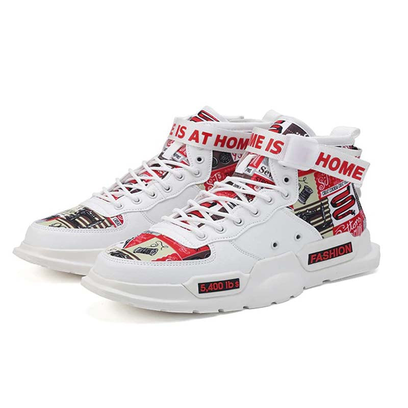 Sudden Wealth Sneakers Hip Hop edition Shoes White Red / US 9.5 / UK 9 / EU 43 ( 27 cm / 270 mm ) Infinit Store Infinit Store Infinit Sneakers