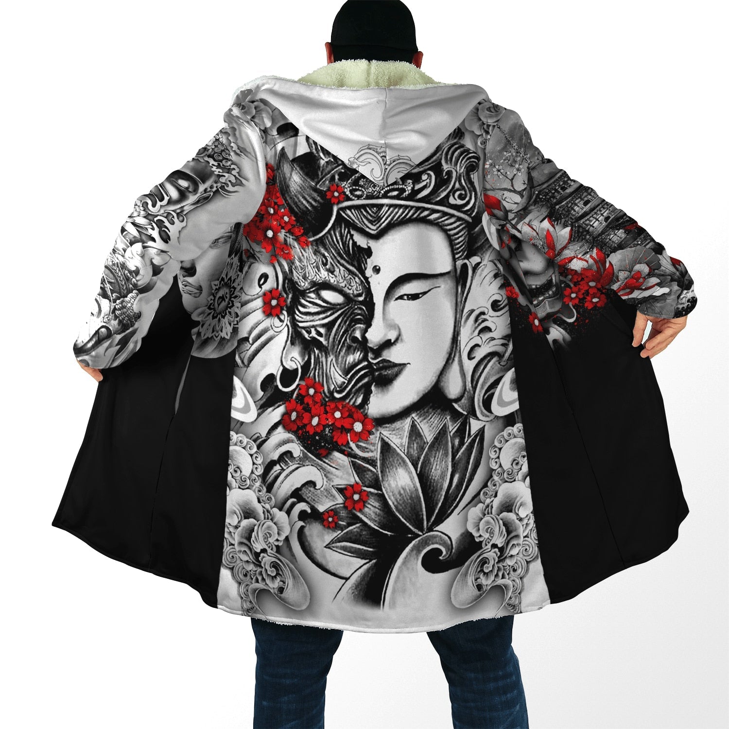 Tengu Demon Japanese demon Cloak Hoodie Coats & Jackets Budishm / S Infinit Store Infinit Store Infinit Sneakers