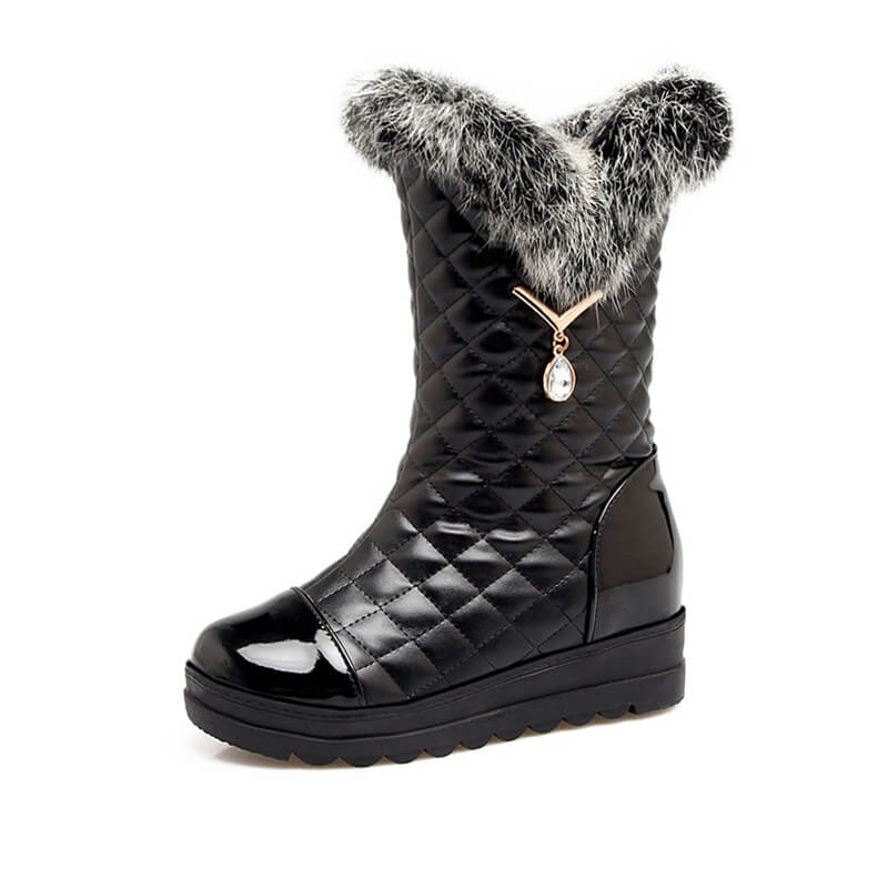 Valkeria HT100 Women's Tall Winter Boots high waterproof boots for women Shoes Black / US 3 / EU 33 Foot Length ( 21.5 cm / 215 mm ) Women Infinit Store Infinit Store Infinit Sneakers