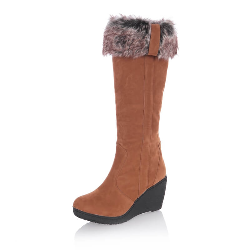 Valkeria HT300 Women's Tall Winter Boots high heels boots for women Shoes Brown / US 4 / EU 34 Foot Length ( 22 cm / 220 mm ) Women Infinit Store Infinit Store Infinit Sneakers