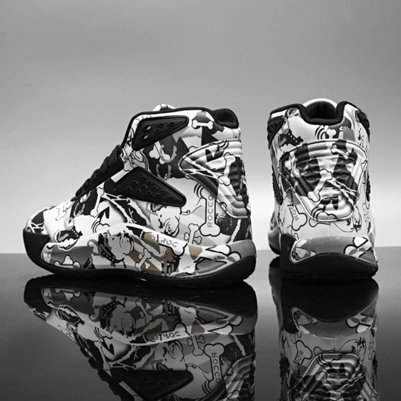 Velzard Senshi Combatan warrior high top sneakers Shoes Scribble Black / US 6.5 / UK 6 / EU 39 ( 24.5 cm / 245 mm ) Infinit Store Infinit Store Infinit Sneakers