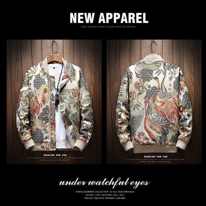 floral bomber jacket japanese embroidery streetwear varsity jackets Coats & Jackets Infinit Store Infinit Store Infinit Sneakers