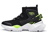 INFINIT HYPE-X 'Level Insane' Sneakers Shoes Black Green / UK 6 / US 6.5 / EU 39 ( 24.5 cm / 245 mm ) Infinit Store Infinit Store Infinit Sneakers