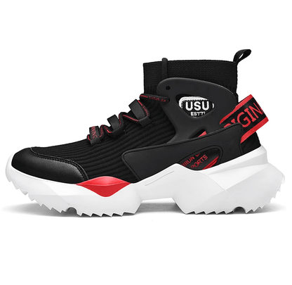INFINIT HYPE-X 'Level Insane' Sneakers Shoes Black Red / UK 6 / US 6.5 / EU 39 ( 24.5 cm / 245 mm ) Infinit Store Infinit Store Infinit Sneakers