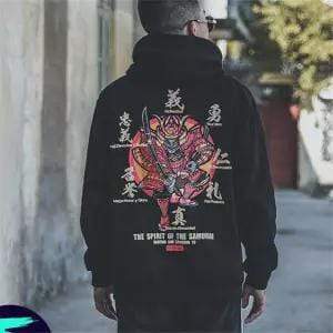 INFINIT Oni Japanese Demon Hoodie Coats & Jackets XXL / Bushi / Samurai ( Black ) Infinit Store Infinit Store Infinit Sneakers