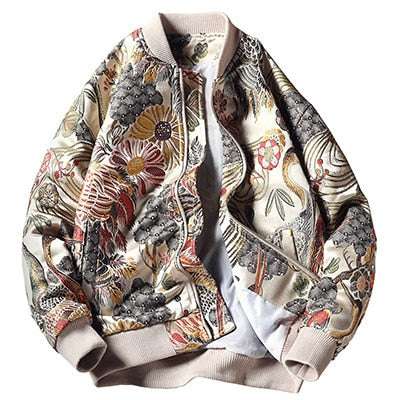 floral bomber jacket japanese embroidery streetwear varsity jackets Coats & Jackets Infinit Store Infinit Store Infinit Sneakers
