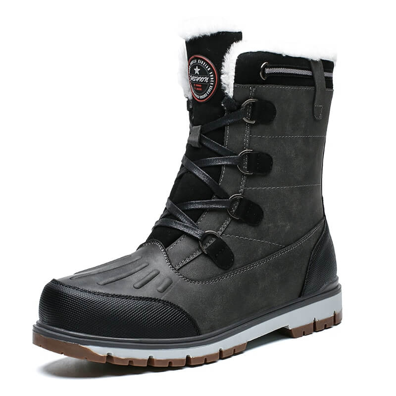 Mens Winter Boots Waterproof Casual Boots, Gray / US 10 / UK 9.5 / EU 44 Foot Length ( 27.5 cm / 275 mm )